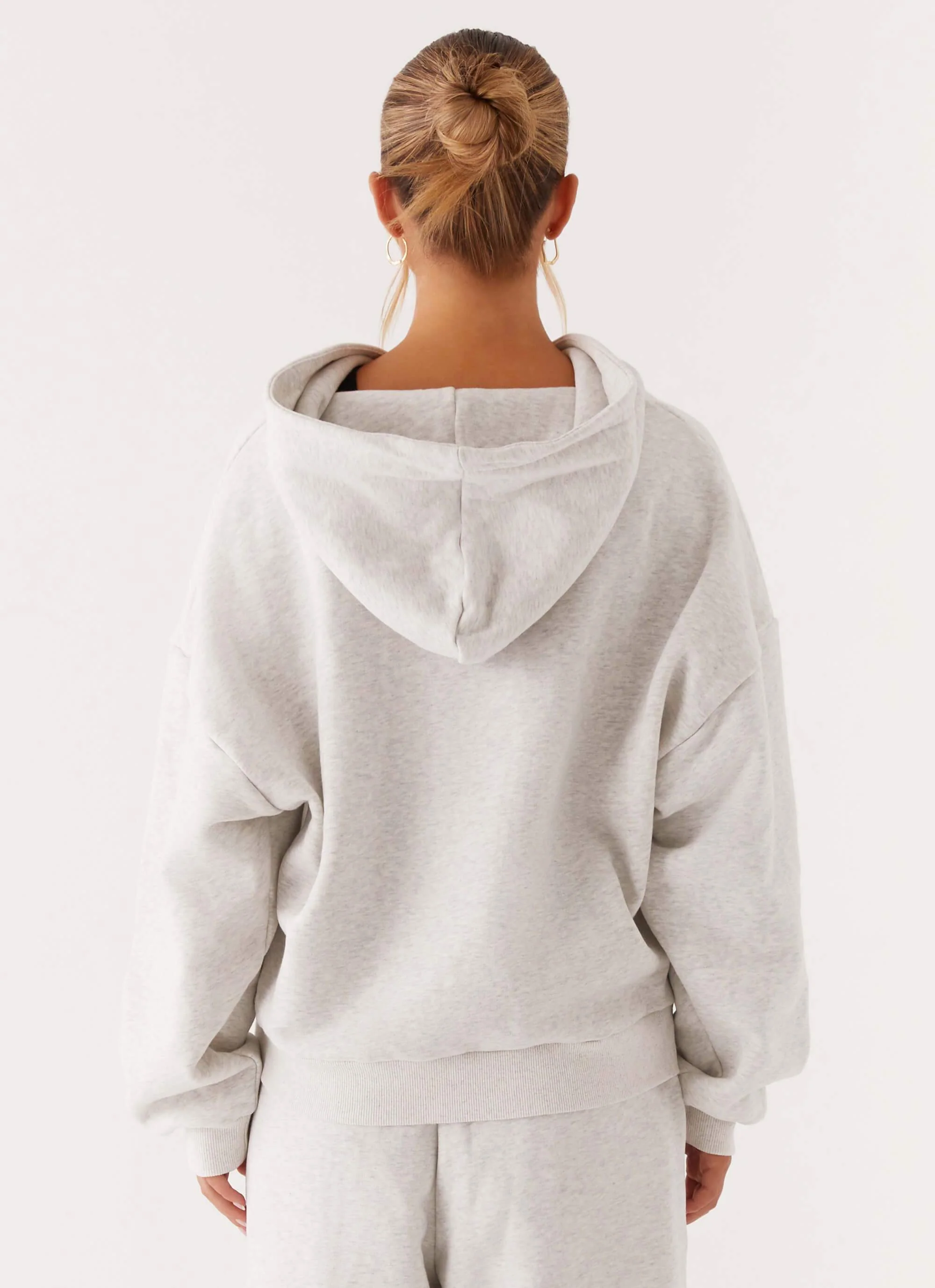 Signature Double Zip Up Hoodie - Grey - Image 5