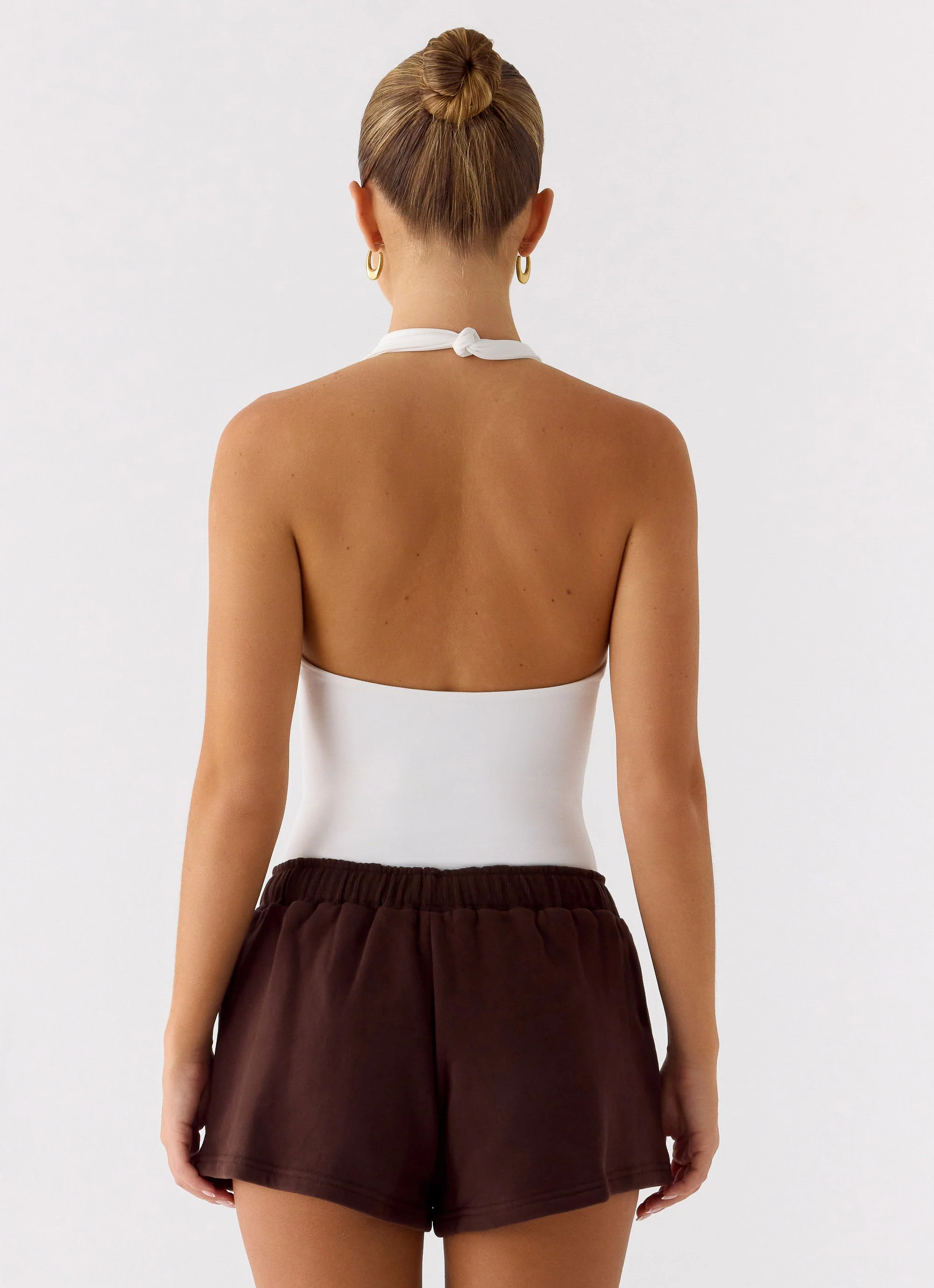 Signature Low Rise Sweatshorts - Chocolate - Image 4