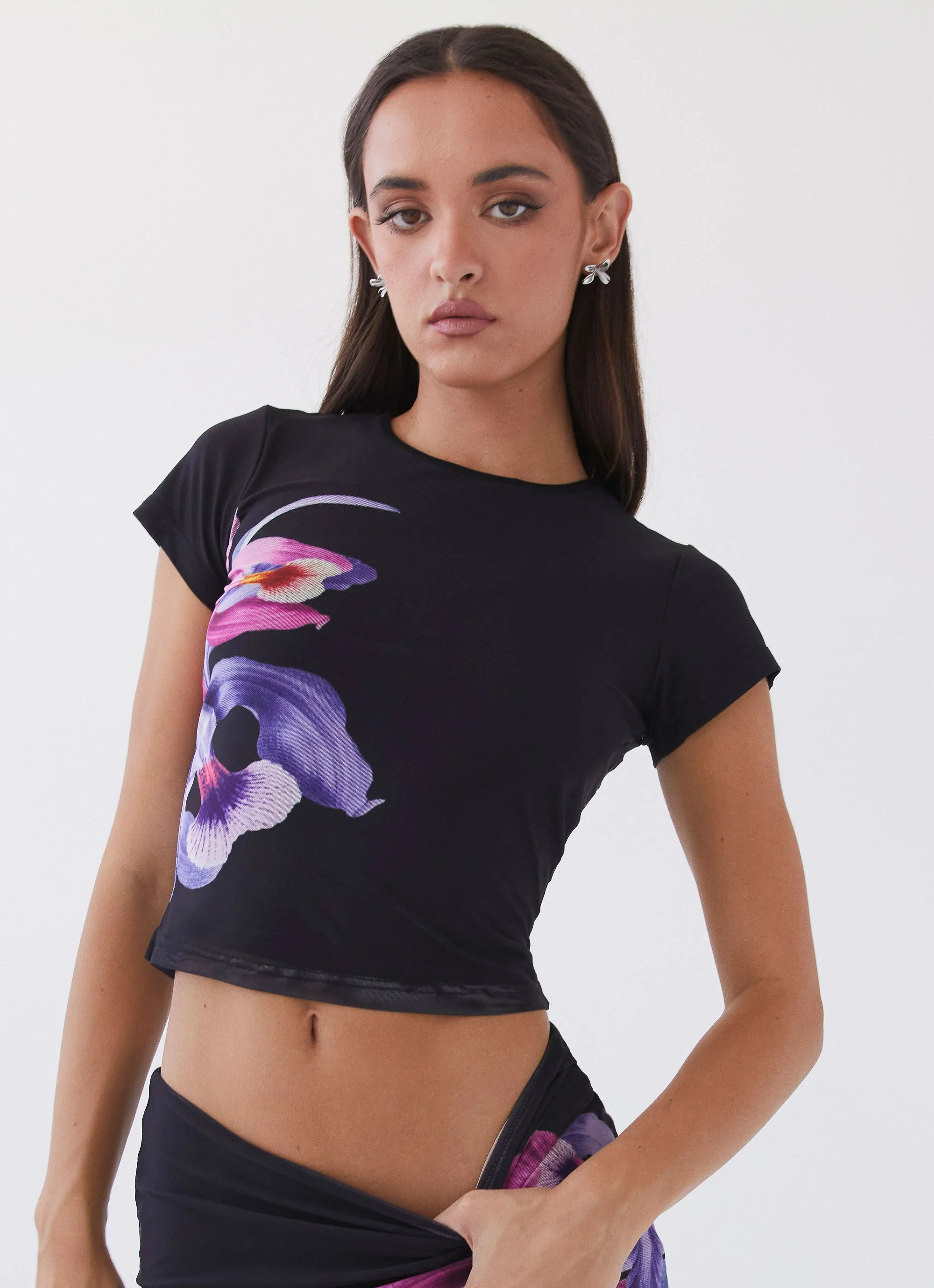 Sunset Bliss Mesh Tee - Cosmo Floral - Image 6