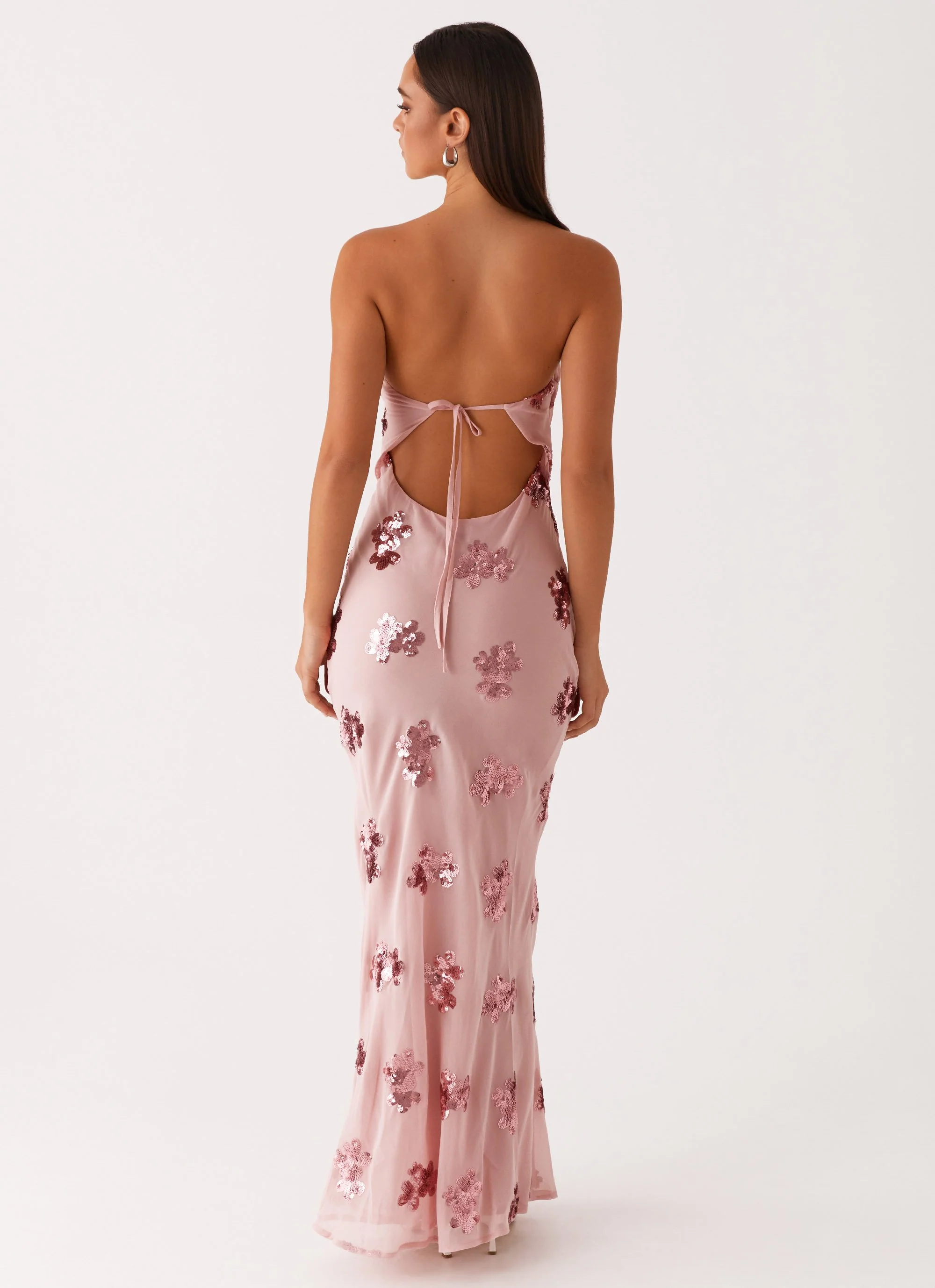 Sweet Escape Sequin Maxi Dress - Baby Pink - Image 4