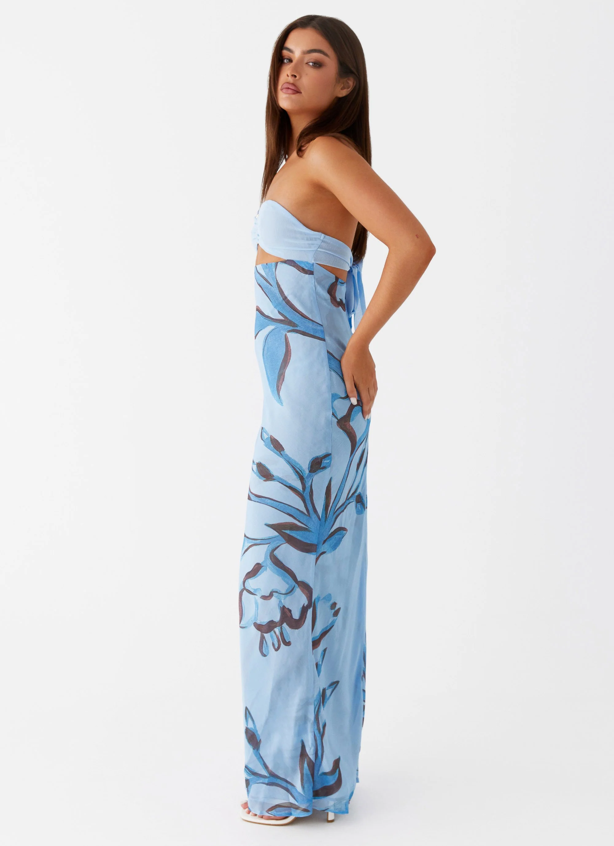 Tropicana Maxi Dress - Blue Floral - Image 3
