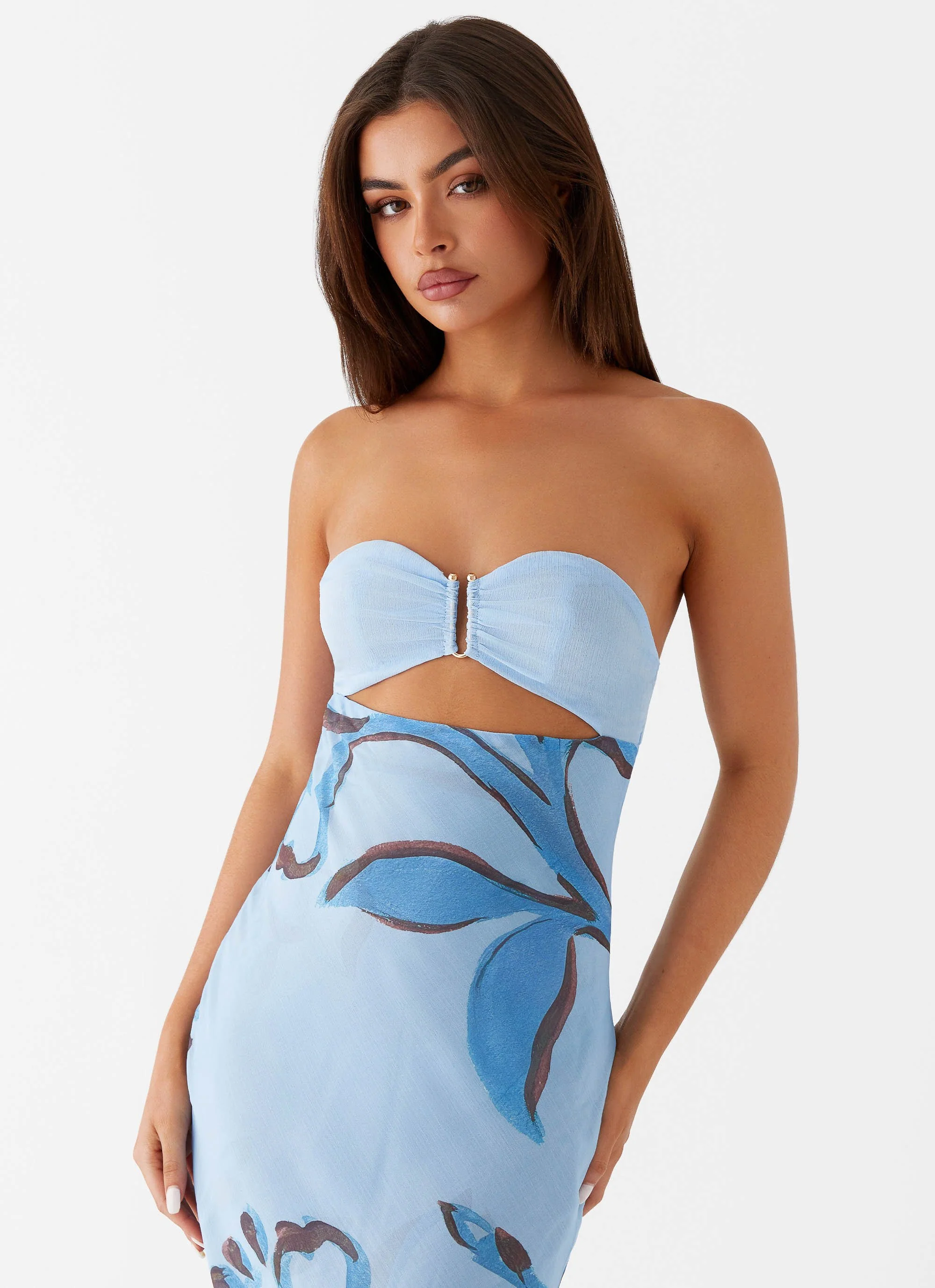 Tropicana Maxi Dress - Blue Floral - Image 5