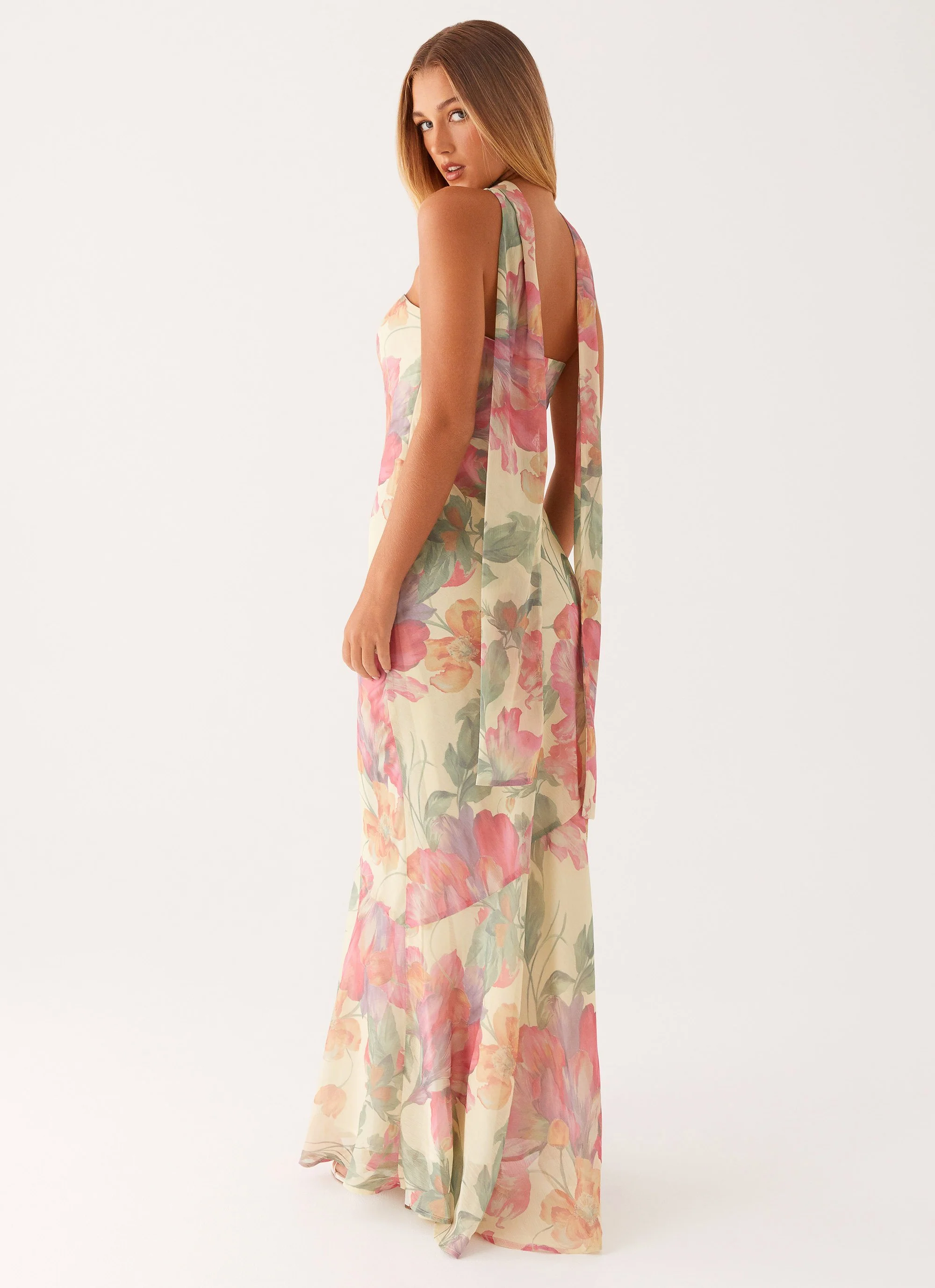 Under The Pagoda Maxi Dress - Yellow Peony - Image 6