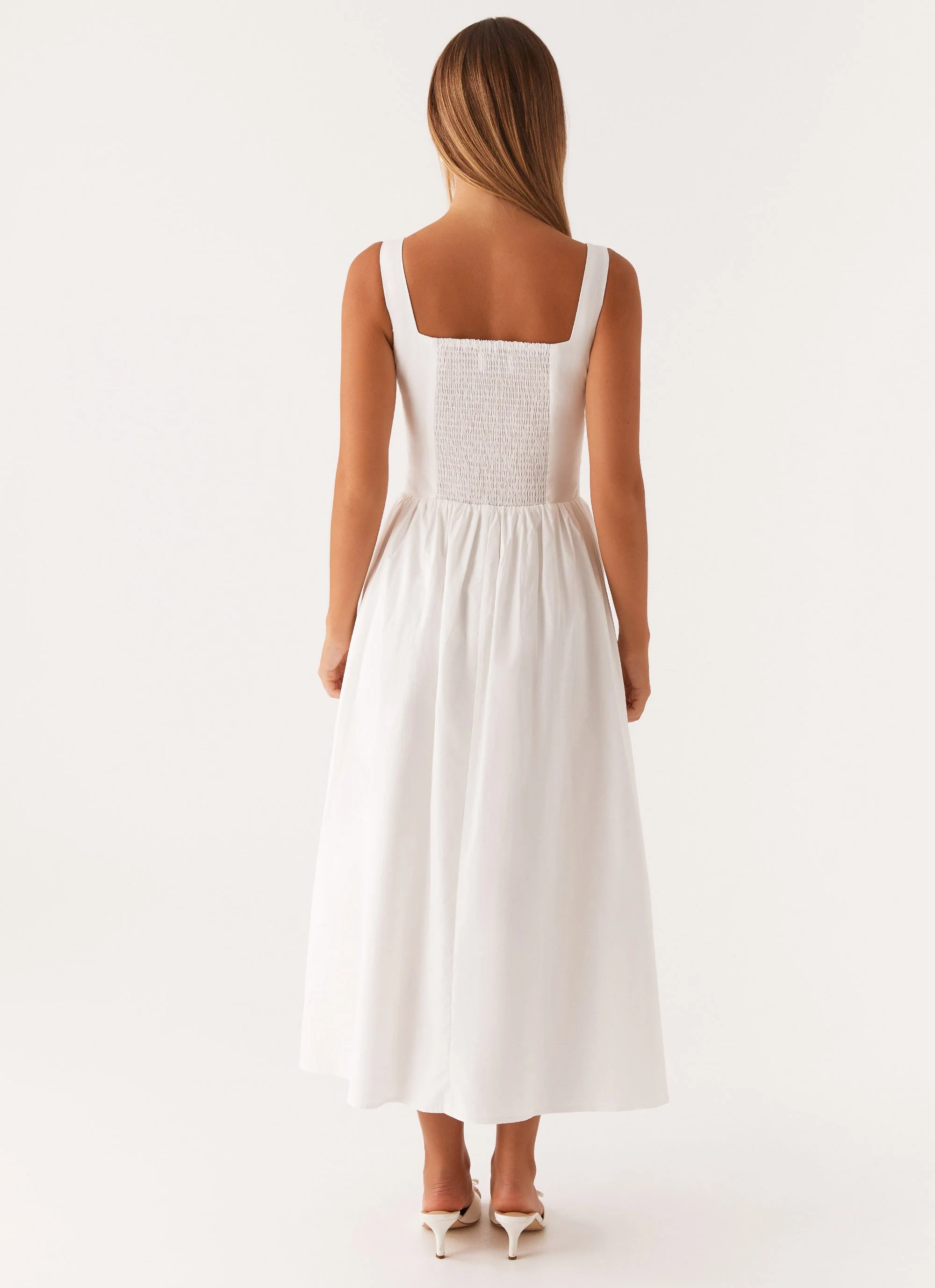 Waiting On You Midi Dress - White - Image 4
