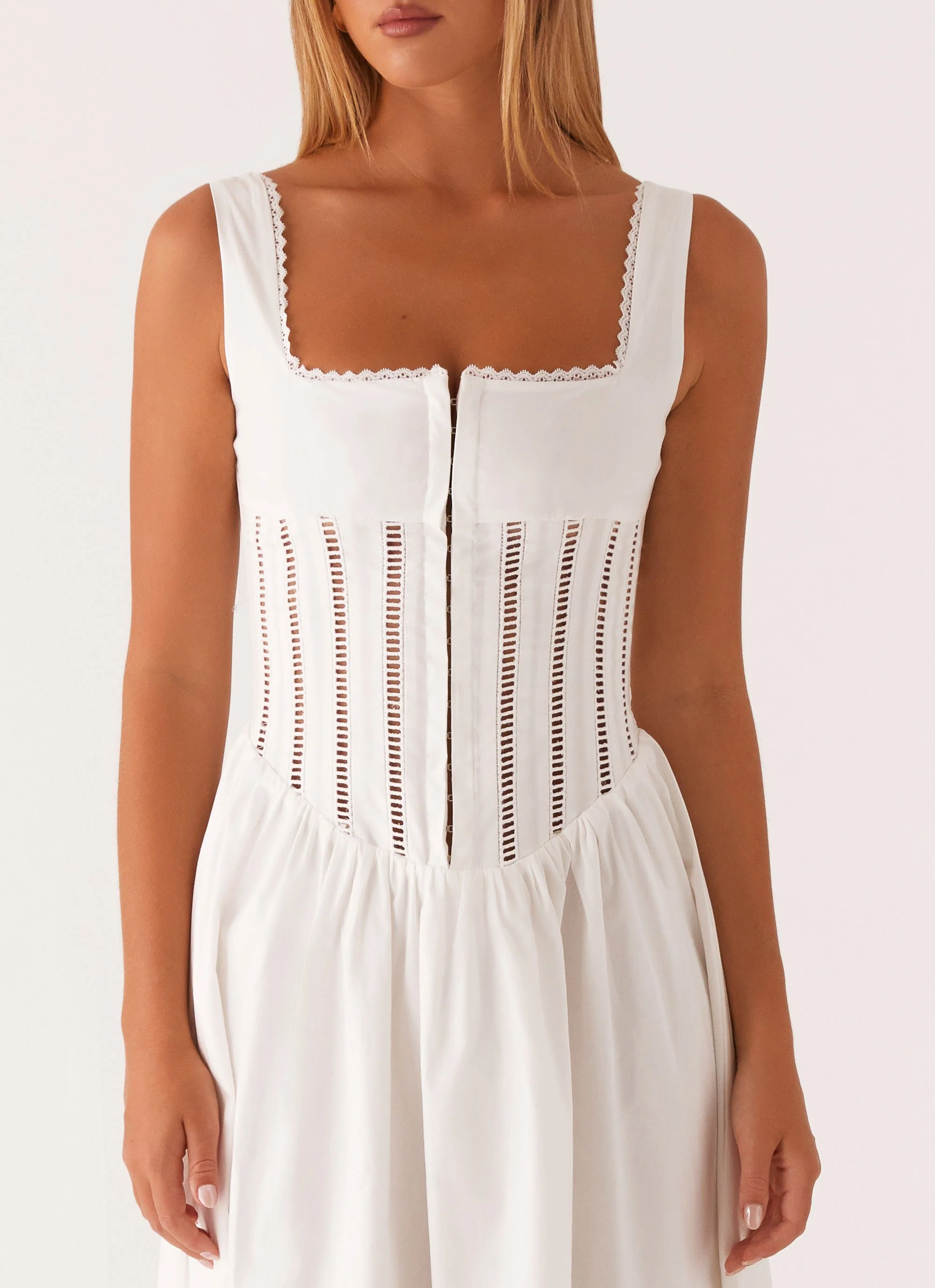 Waiting On You Midi Dress - White - Image 6