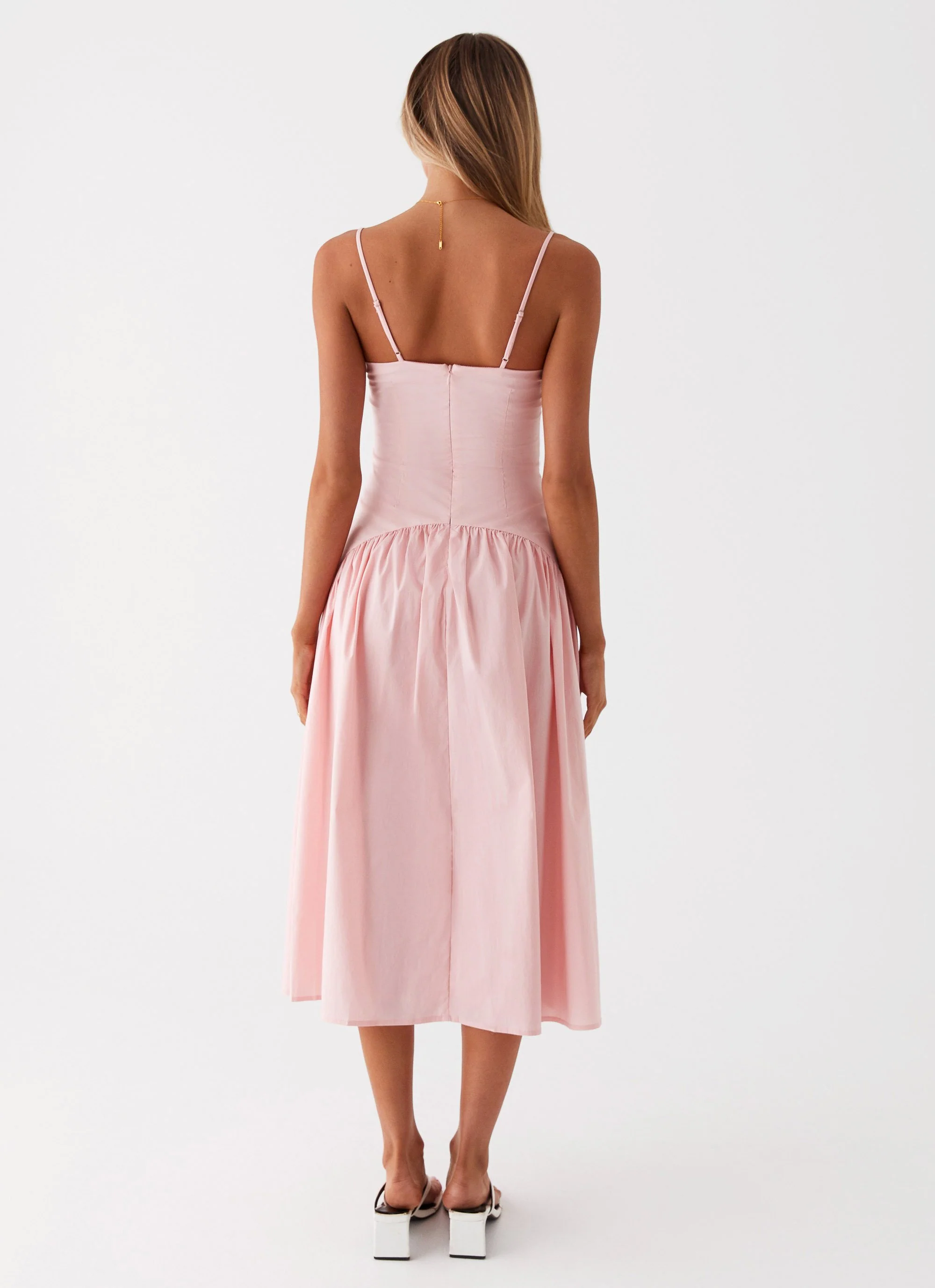 Yvette Corset Midi Dress - Pink - Image 4